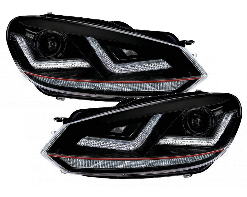 OSRAM XENARC Xenon Tagfahrlicht Scheinwerfer für VW GOLF 6 für HALOGEN rot