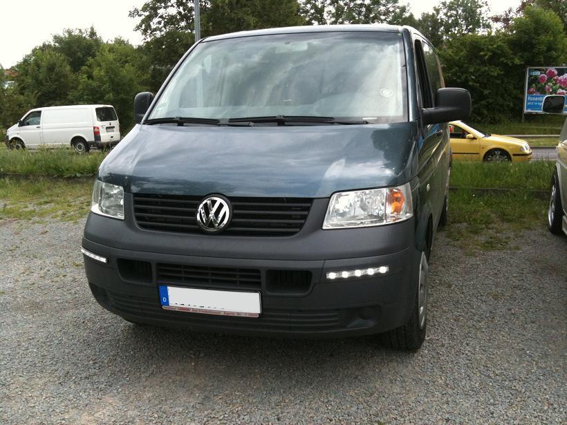 LED Tagfahrlicht für VW T5 Transporter 03-09 chrom Tagfahrleuchten