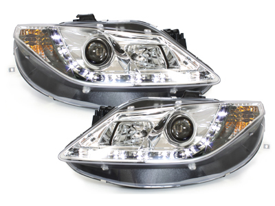 Tagfahrlicht-Optik Scheinwerfer Seat Ibiza 6J 08-12 chrom