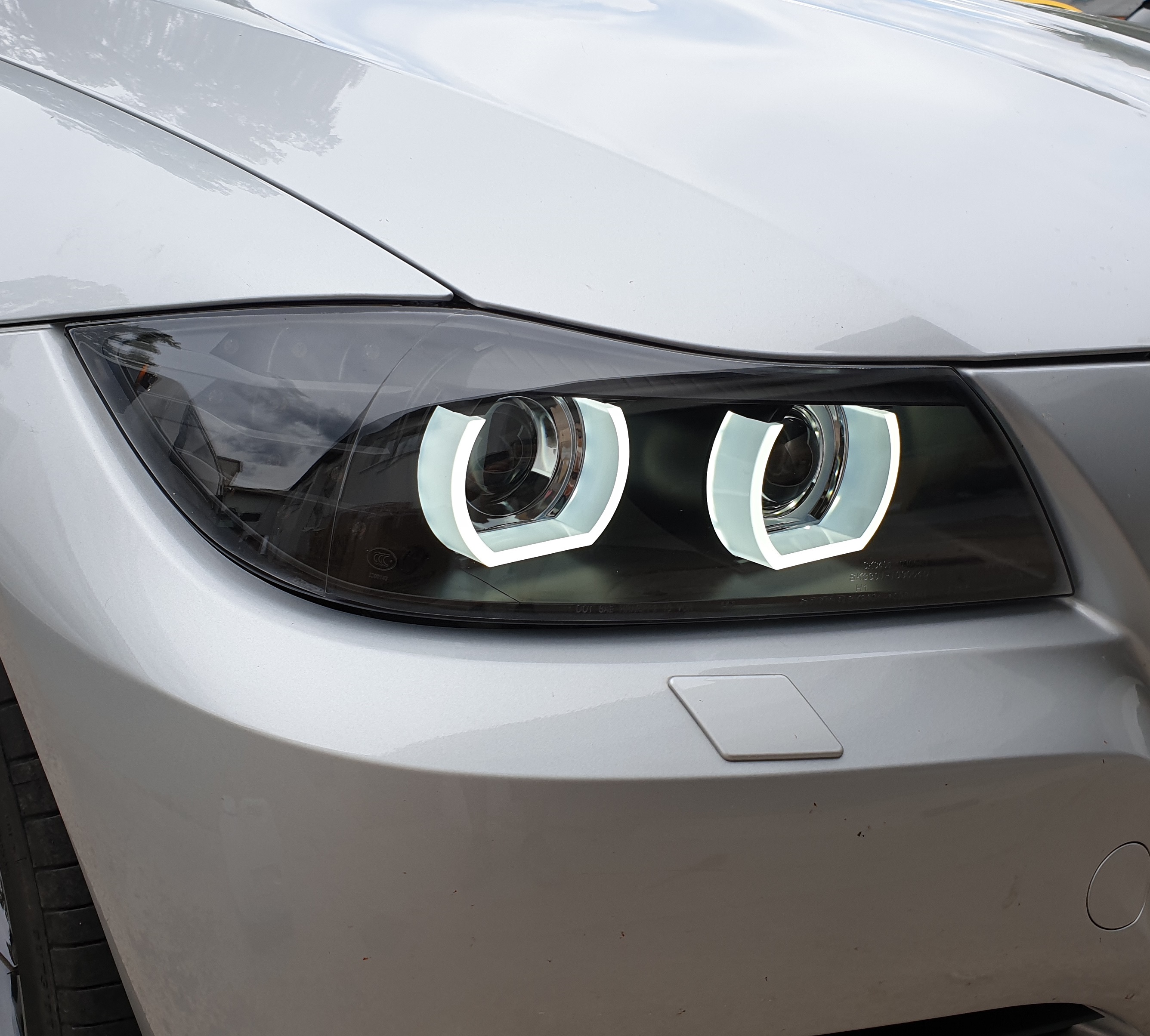 Lightbar Xenon D1S Scheinwerfer für BMW E90 E91 LCI 08-12 schwarz HID + AFS