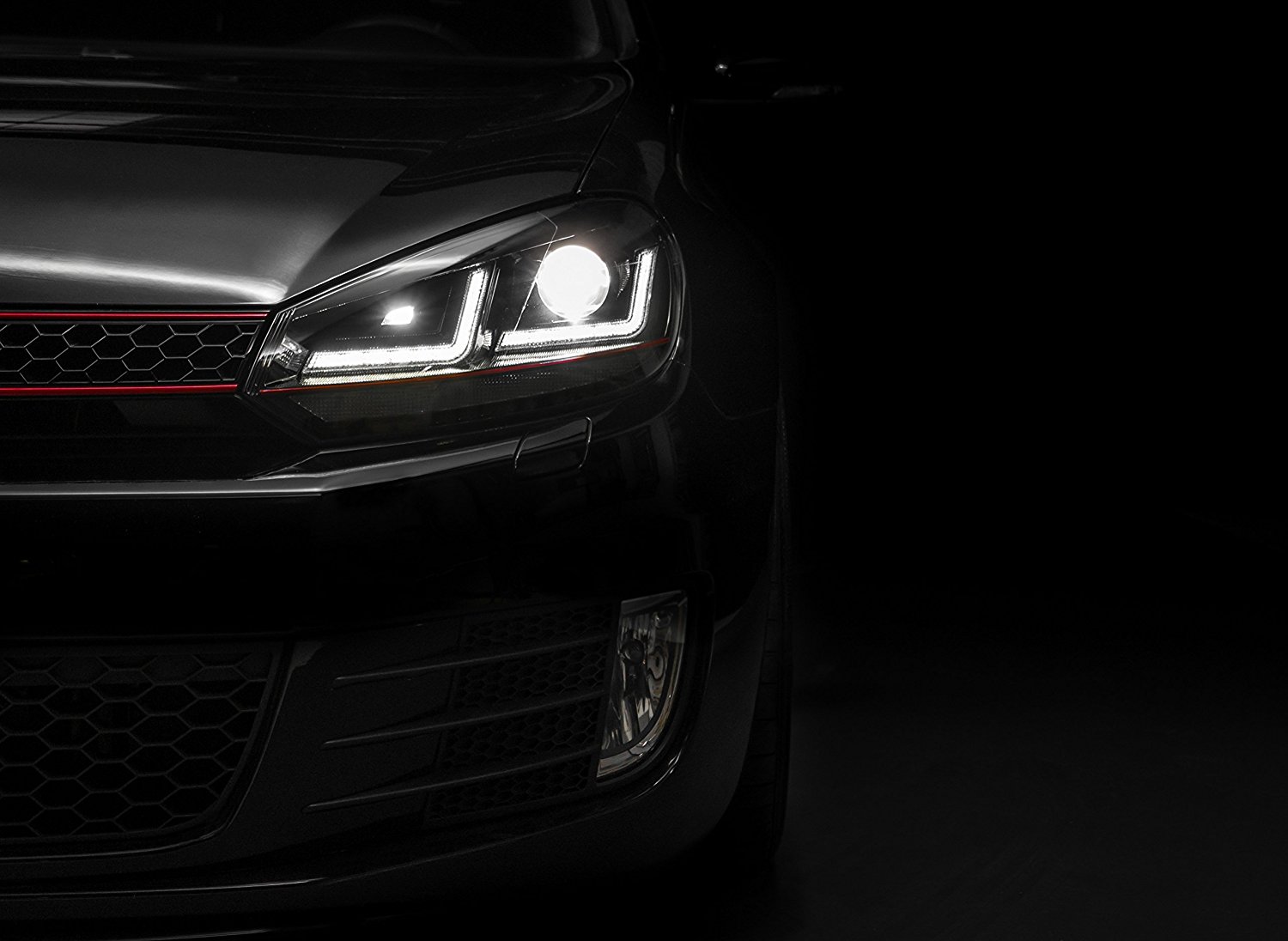 OSRAM XENARC Xenon Tagfahrlicht Scheinwerfer für VW GOLF 6 für HALOGEN rot