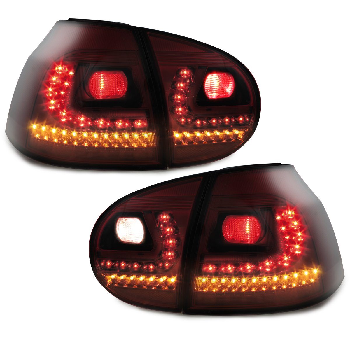 LED Rückleuchten für VW Golf 5 03-09 rot DYNAMISCHER LED BLINKER