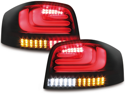 carDNA LED Rückleuchten für Audi A3 8P 3-Türer black/smoke schwarz DYNAMISCHER BLINKER