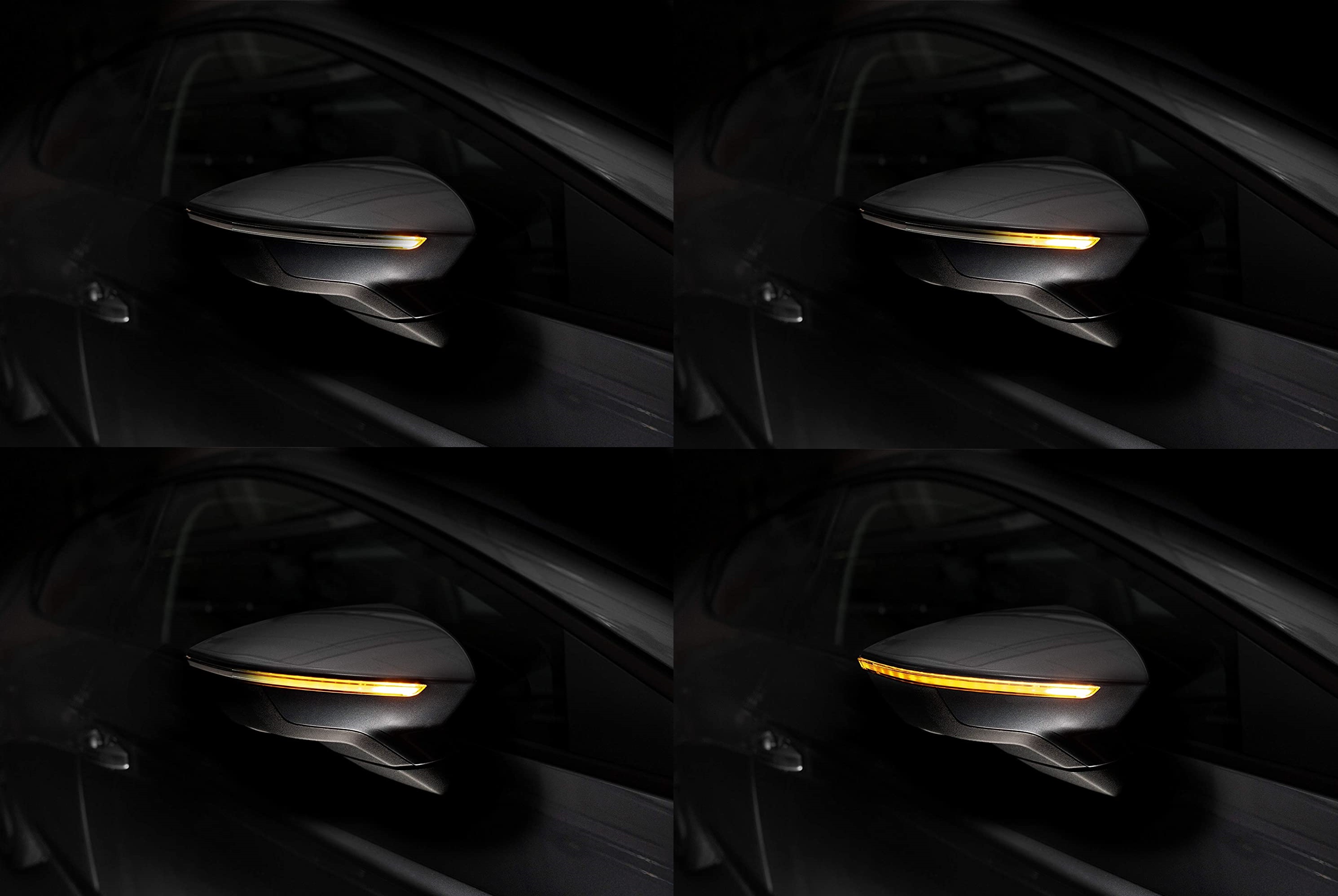 OSRAM Dynamischer LED Spiegelblinker für Seat Leon 5F Laufblinker BLACK-EDITION
