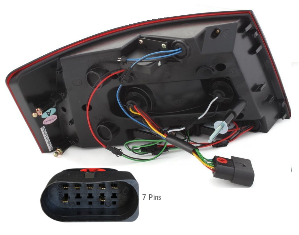 LED Rückleuchten für Audi A6 4F Limousine 04-08 red smoke 7-Pins für LED-Serie