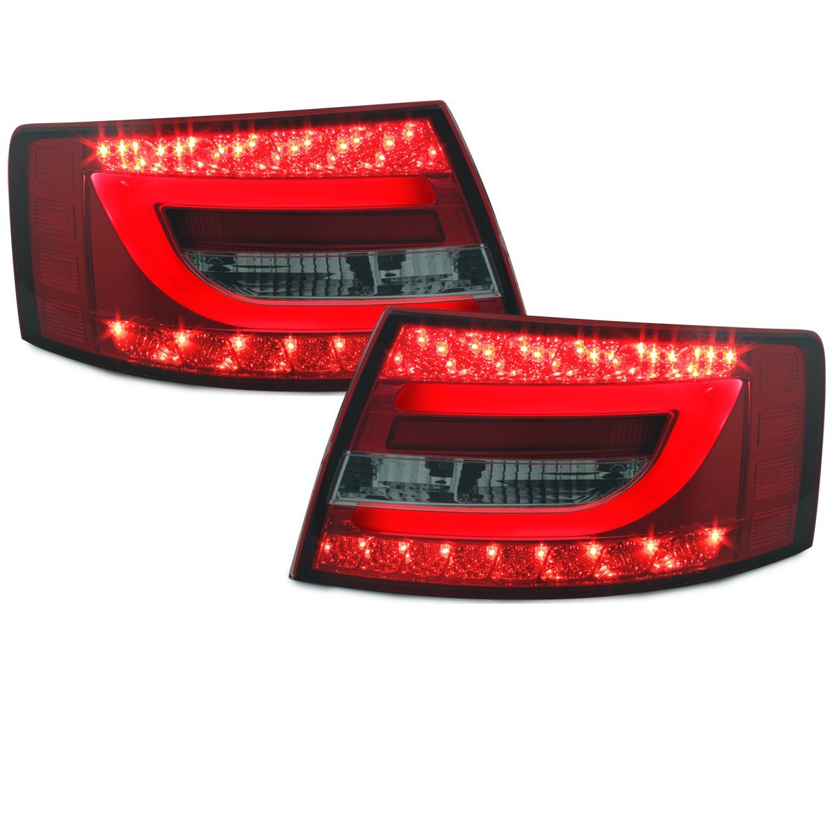 LED Rückleuchten für Audi A6 4F Limousine 04-08 red/smoke 6-Pins für Halogen-Serie