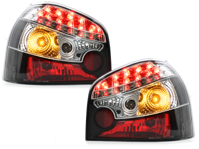 LED Rückleuchten für Audi A3 8L 09.96-04 schwarz Klarglas