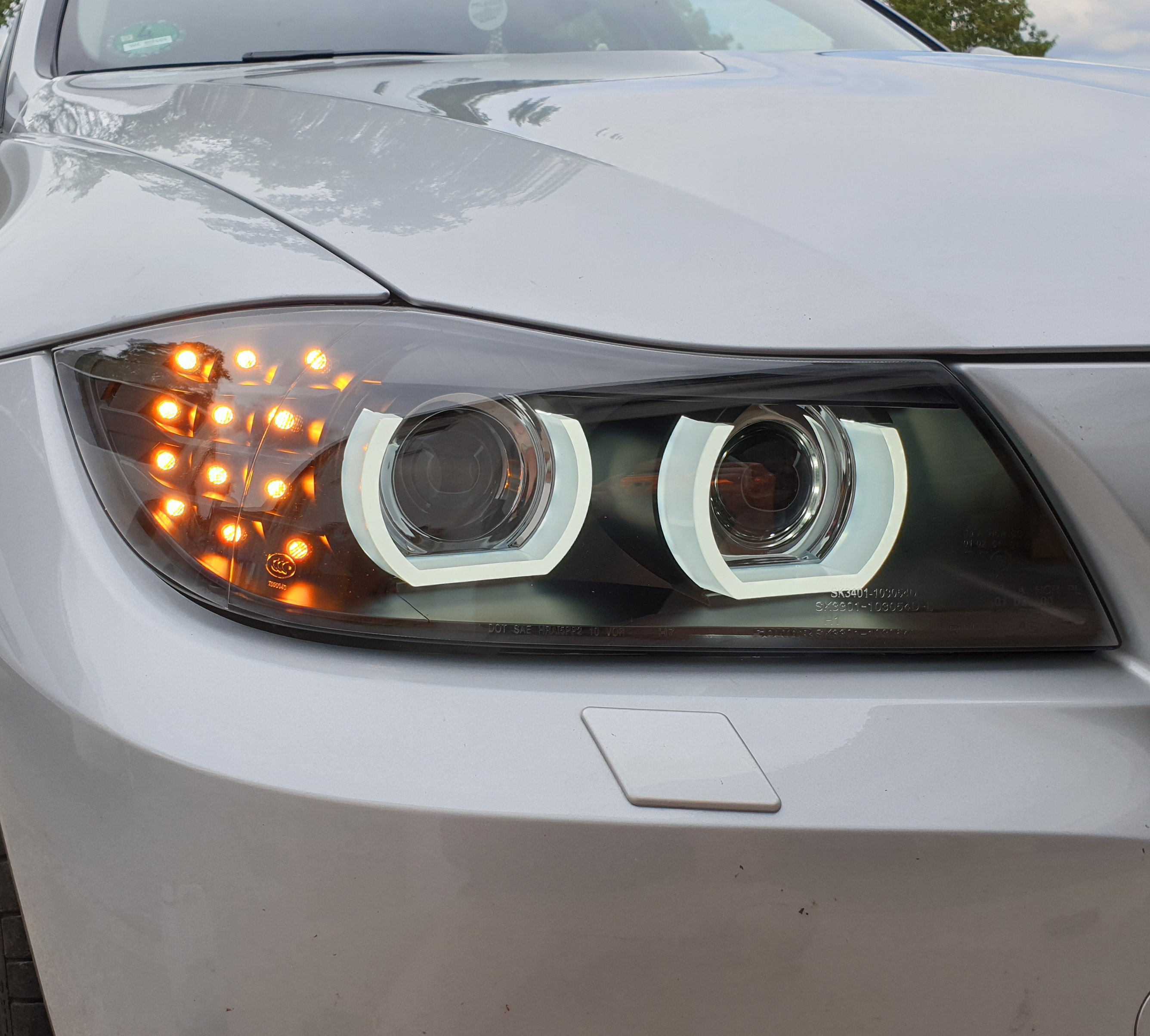 Lightbar Xenon D1S Scheinwerfer für BMW E90 E91 LCI 08-12 schwarz HID + AFS