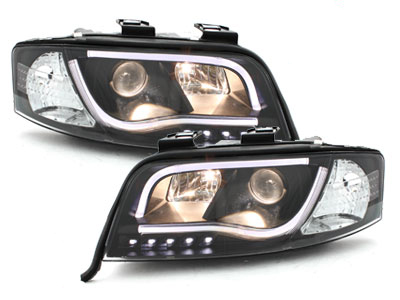 Lightbar Scheinwerfer für AUDI A6 4B 97-00 TAGFAHRLICHT schwarz