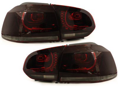 LED Rückleuchten für VW Golf VI 6 08-12 rot smoke