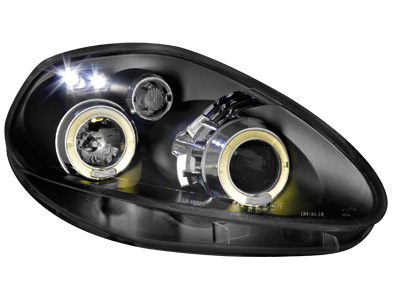 Scheinwerfer für Fiat Grande Punto 05-08 2 Standlichtringe black