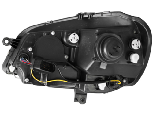 Tagfahrlicht-Optik Scheinwerfer für VW Polo 9N3 05-09 schwarz