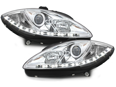 LED TAGFAHRLICHT Scheinwerfer für Seat Leon 1P 09-12 chrom