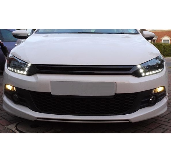 LED TAGFAHRLICHT Scheinwerfer für VW Scirocco 3 08-14 black schwarz