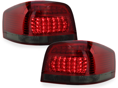LED Rückleuchten für Audi A3 8P 03-09 red/smoke dunkelrot Depo