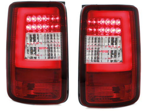 LED Rückleuchten für VW Caddy Bj. 03-15 rot-chrom LIGHTBAR