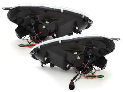 LED TAGFAHRLICHT Scheinwerfer für Fiat Punto Evo 09+ black schwarz