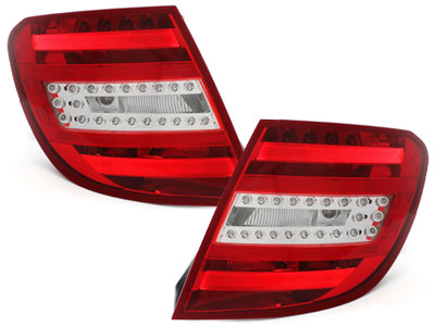 LED Rückleuchten für Mercedes Benz W204 T-Modell 06-10 rot/chrom