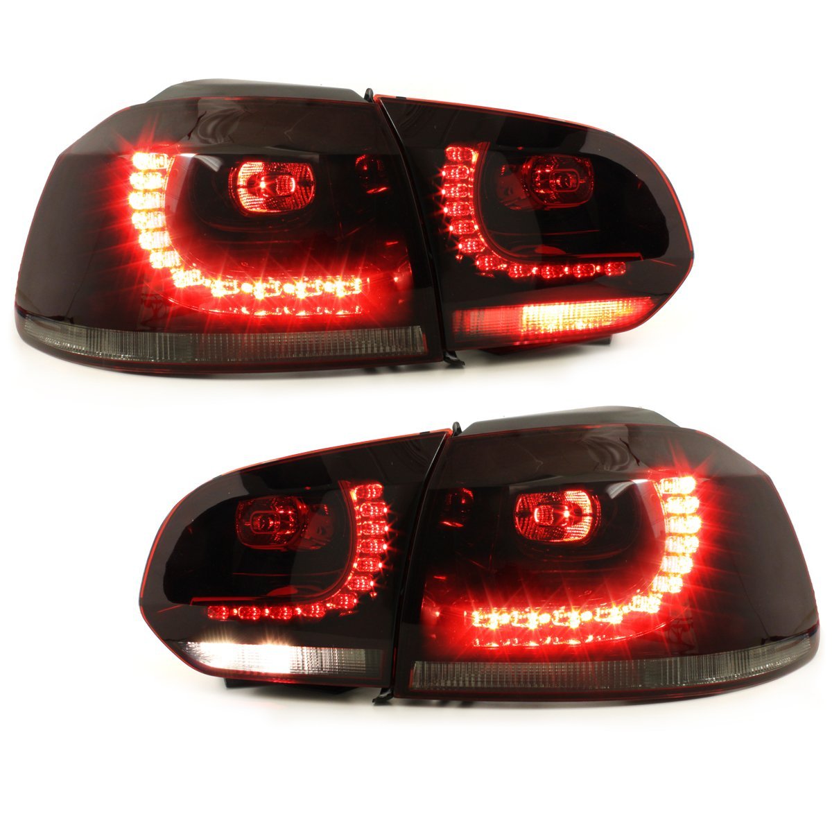 LED Rückleuchten für VW Golf VI 6 08-12 rot smoke