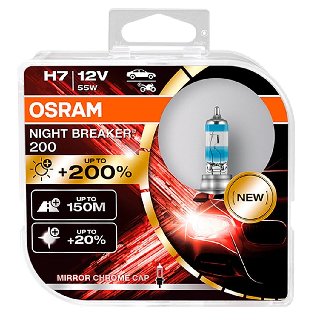 Osram NIGHTBREAKER 200 H7 12V 55W 2 Stück im Hardcover