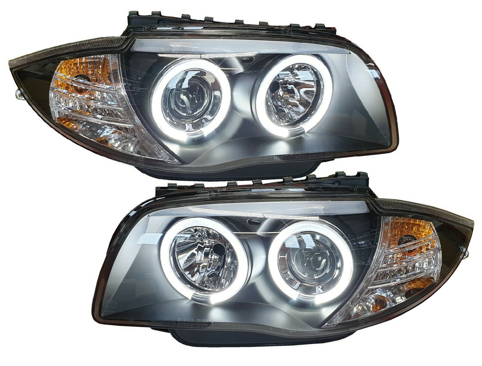 LED Angel Eyes Scheinwerfer für BMW E87 E81 04-11 schwarz Sonar
