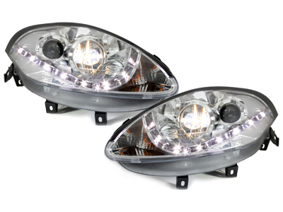 Scheinwerfer für Fiat Bravo 07+ Tagfahrlicht-Optik chrom