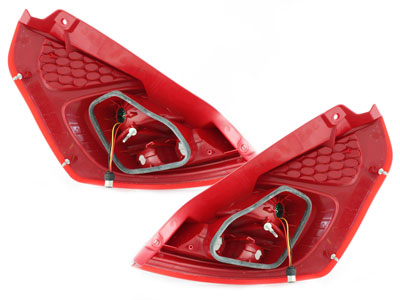 LED Rückleuchten für Ford Fiesta MK 7 08-12 red/crystal rot Depo