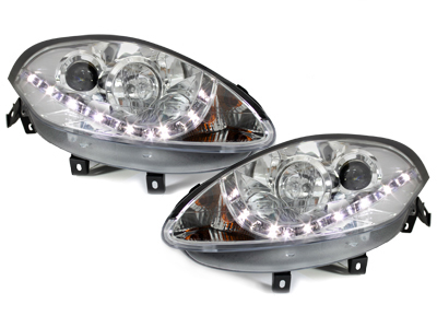 Scheinwerfer für Fiat Bravo 07+ Tagfahrlicht-Optik chrom