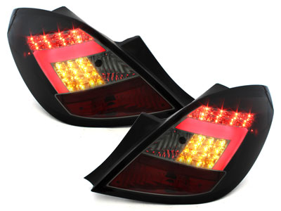 Lightbar LED Rückleuchten für Opel Corsa D 06-10 5-Türer schwarz smoke