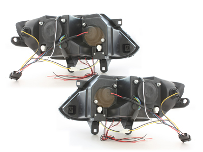 LED Angel Eyes Scheinwerfer für BMW Z4 02-08 schwarz