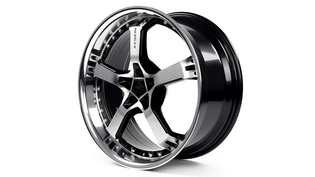 Felgensatz Keskin KT10 8,5+9,5x19 ET30 LK 5x112 schwarz frontpoliert