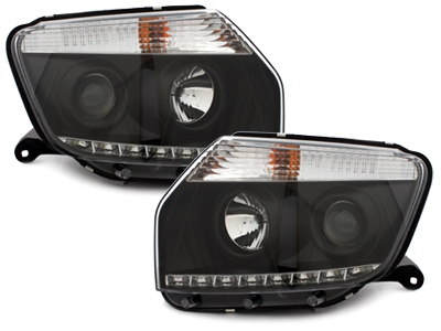 LED Tagfahrlicht Scheinwerfer für Dacia Duster 09-14 schwarz