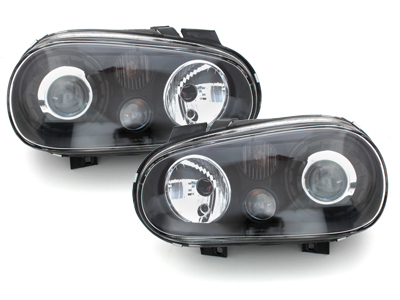 Scheinwerfer für VW Golf IV 97-04 R32-Look schwarz Depo