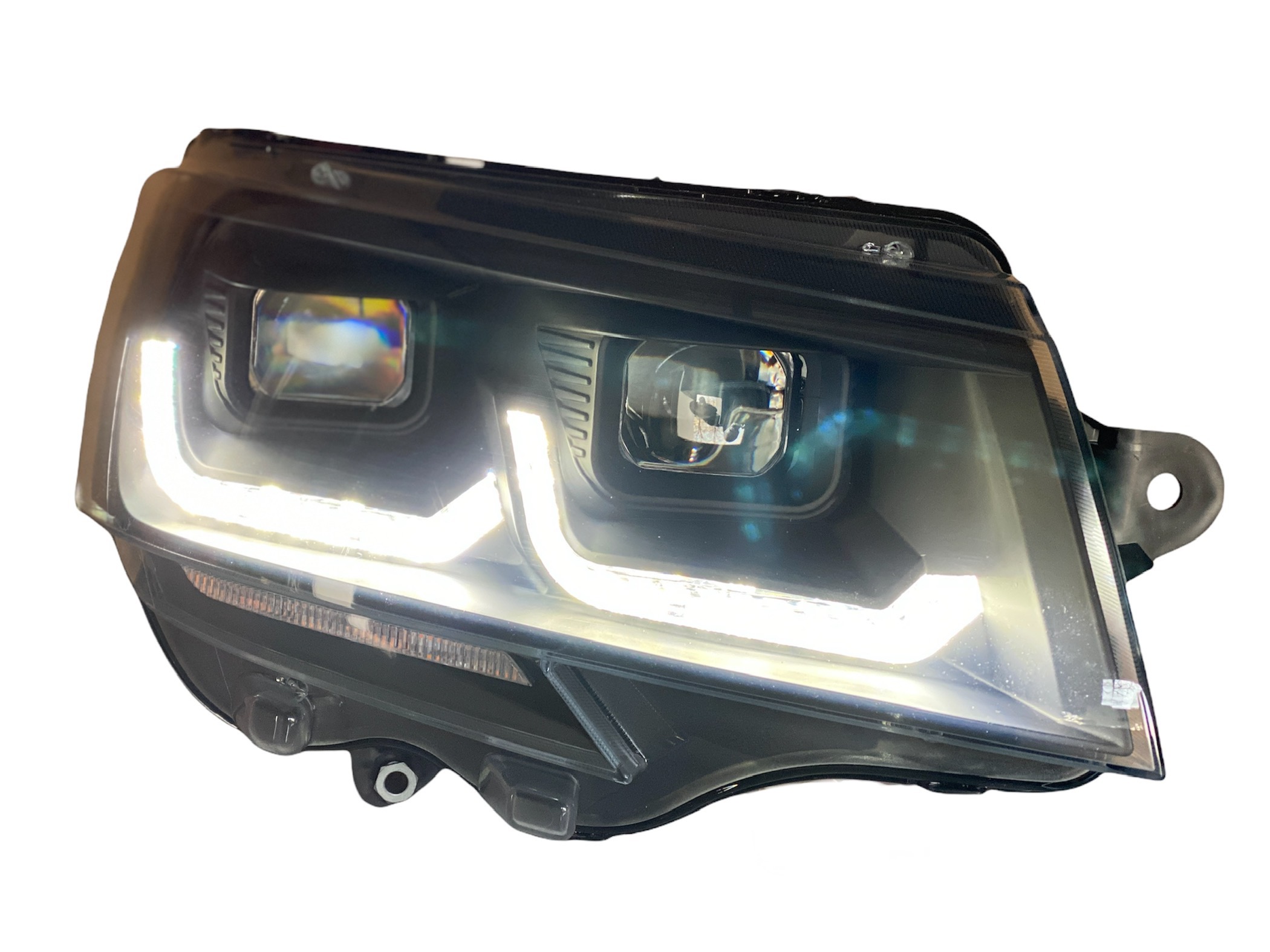 Halogen Scheinwerfer für VW T6.1 Facelift ab 2019 schwarz mit dynamischem Led Blinker