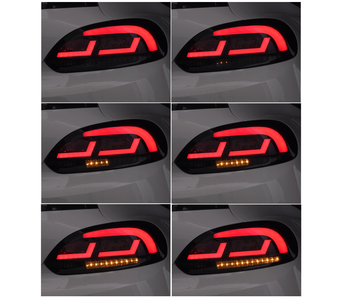 LED Rückleuchten für VW Scirocco 08-14 schwarz dynamischer Blinker