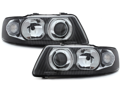 Scheinwerfer für AUDI A3 8L 01-03 Facelift schwarz Klarglas Depo
