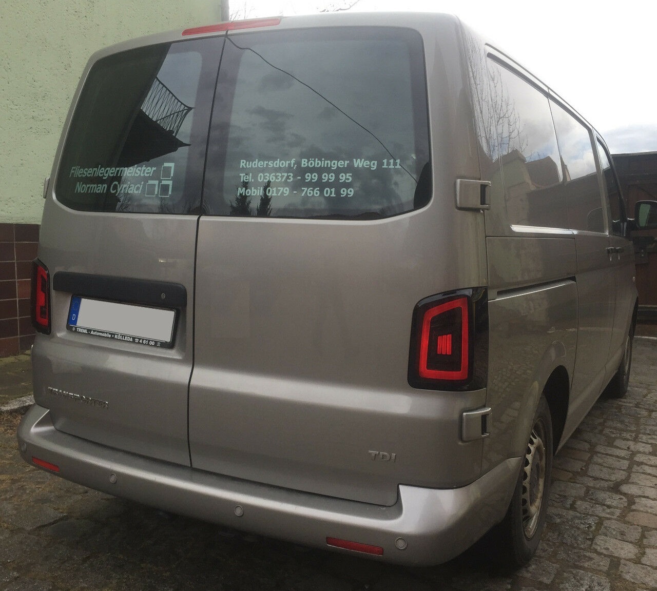 Voll LED Rückleuchten für VW T6.1 2019+ schwarz grau Led-Blinker Flügeltürer