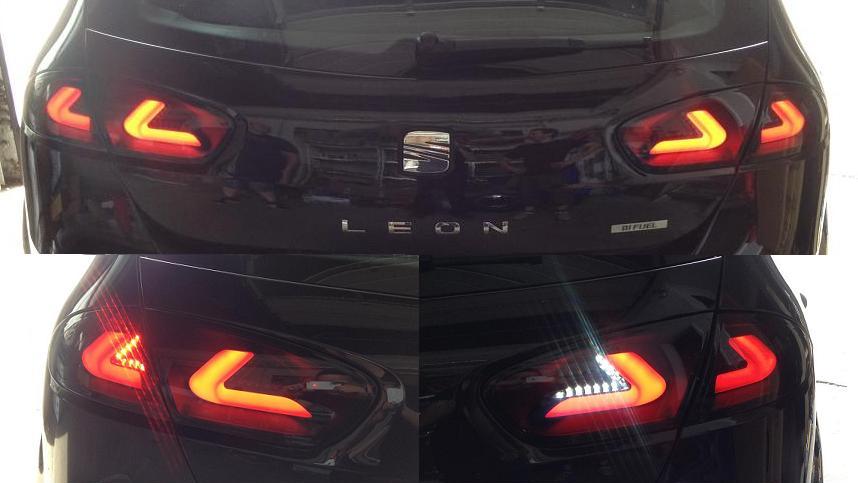 carDNA LED Rückleuchten für Seat Leon 09-12 1P1 black/smoke schwarz