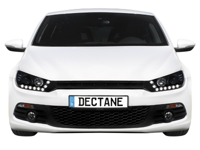 LED TAGFAHRLICHT Scheinwerfer für VW Scirocco 3 08-14 black schwarz