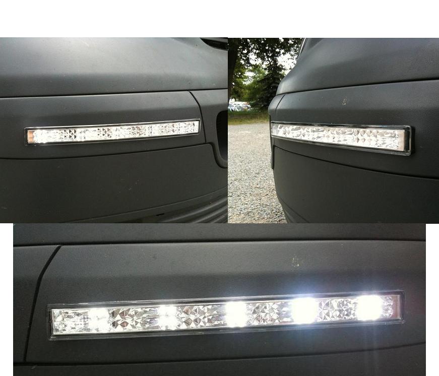 LED Tagfahrlicht für VW T5 Transporter 03-09 chrom Tagfahrleuchten