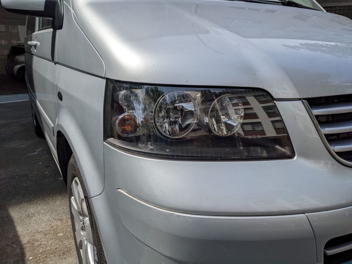 Scheinwerfer für VW T5 Bus 03-09 Klarglas schwarz links rechts