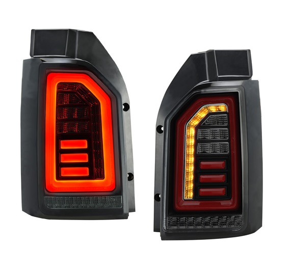 Voll LED Rückleuchten für VW T6.1 ab 2019 schwarz rot Heckklappe