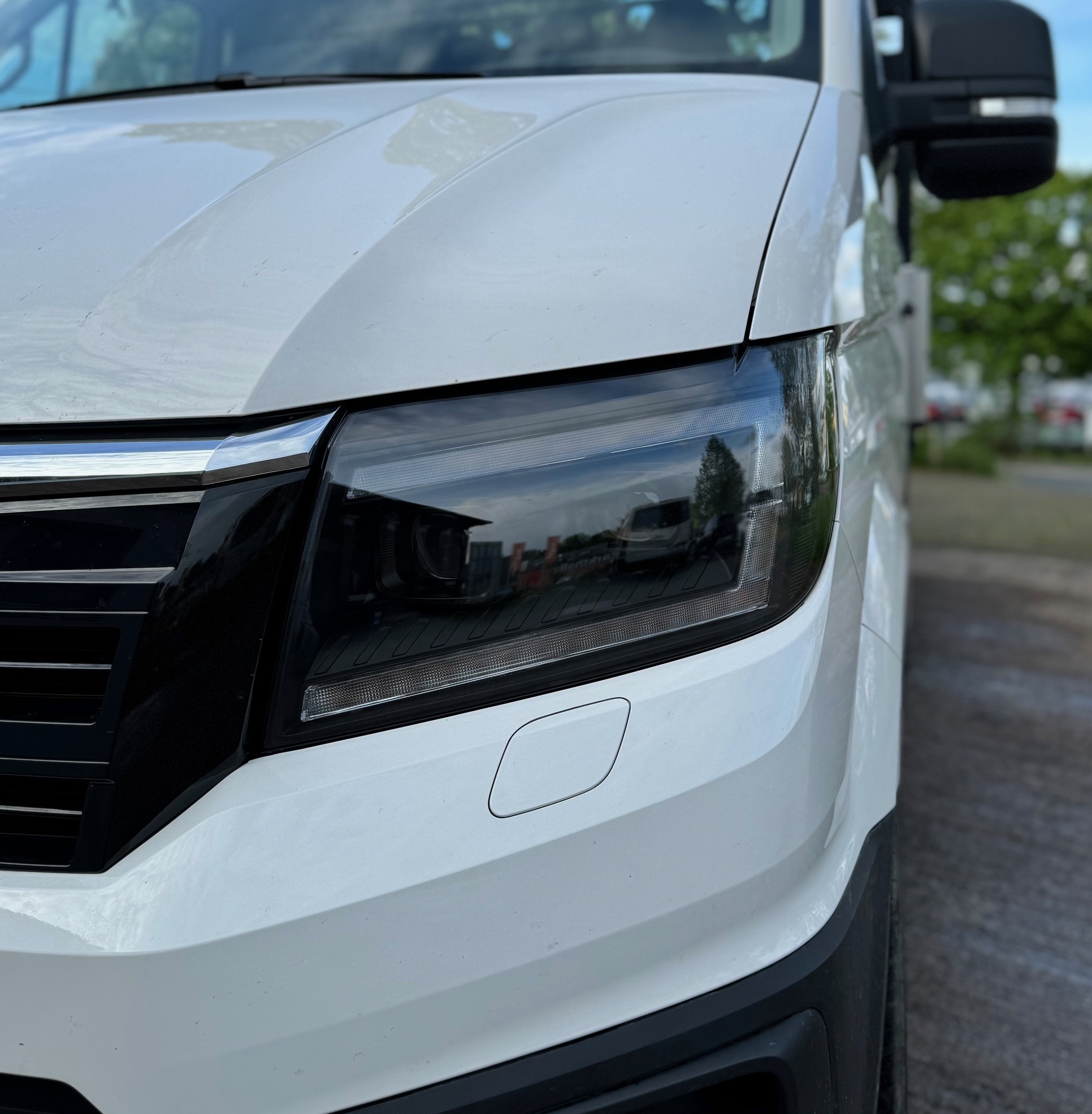 VOLL LED Tagfahrlicht Scheinwerfer schwarz für VW Crafter ab 2017 dynamischer Led Blinker