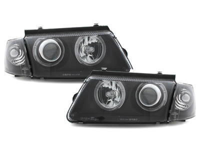 Scheinwerfer für VW Passat 3B 96-00 2 Standlichtringe schwarz DEPO