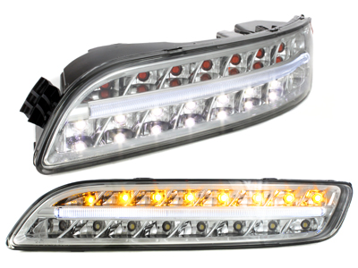 Led Rückleuchten für Porsche 911 997 + Led Blinker Nebelscheinwerfer Standlicht Seitenblinker chrom