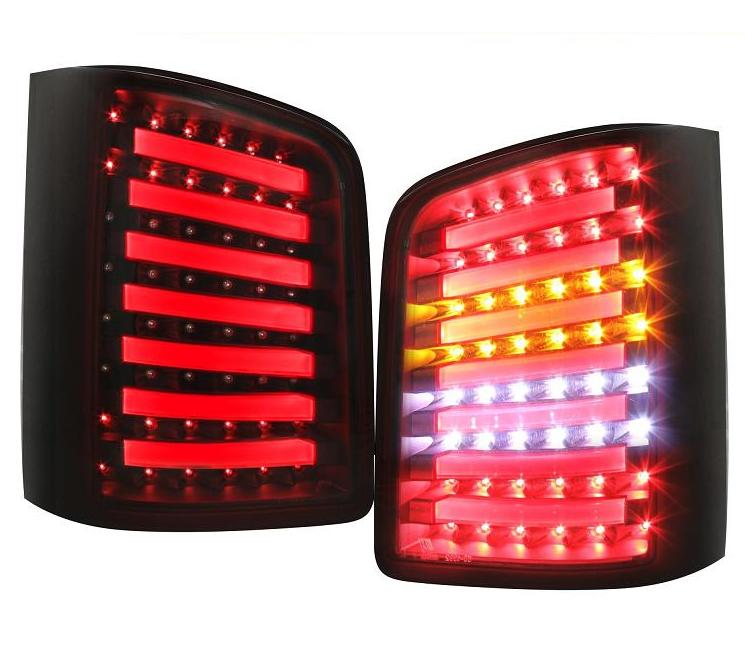 Lightbar LED Rückleuchten für VW T5 BUS 03-15 schwarz Flügeltürer