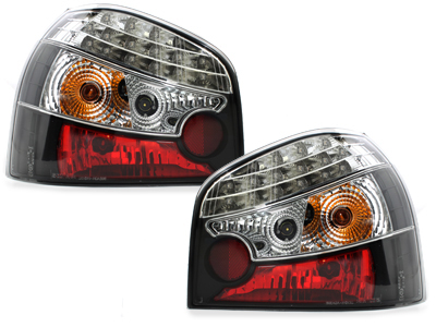 LED Rückleuchten für Audi A3 8L 09.96-04 schwarz Klarglas