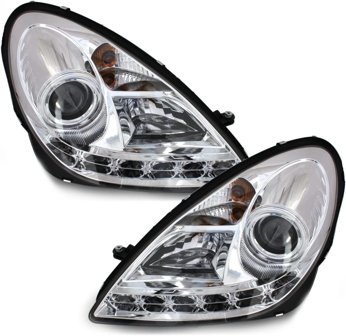 Xenon Scheinwerfer für MERCEDES BENZ SLK R171 04-11 TFL-Optik chrom