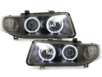 CCFL Angel Eyes Scheinwerfer Seat Leon/Toledo 1M 99-04 schwarz