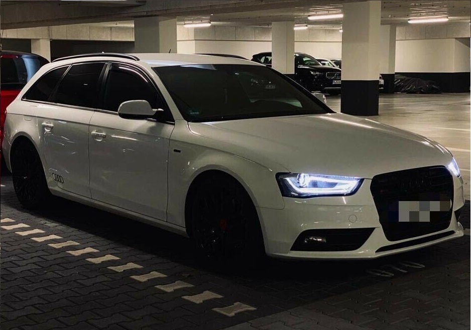 LED TAGFAHRLICHT Scheinwerfer für AUDI A4 B8 8K 12-15 schwarz